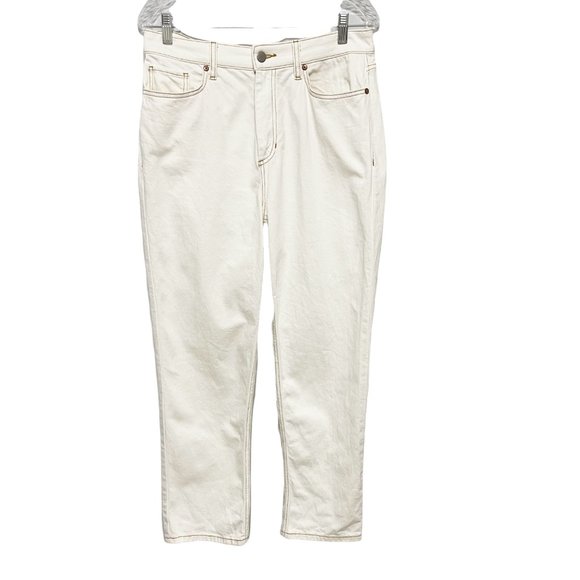 Elizabeth and James Size 31 White High Rise Vintage Straight Jeans - Picture 2 of 8